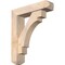 Ekena Millwork Merced Craftsman Smooth Bracket w/ Offset Brace, Douglas Fir, 5 1/2"W x 22"D x 26"H BKT0604X22X26MRC04SDF - alternate 1